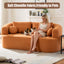 LLappuil 67" Loveseat Sofa, Chenille Boneless Sofa Couch for Living Room, No Need Assemble Orange