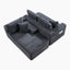 LLappuil Sectional Sofa, 94.5" U Shaped Modular Sectional Couch with Left Chaise, Cloud Courduroy Sofa Couch with Movable Ottoman for Living Room Gray