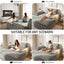 LLappuil 75" Chaise Lounge Chair Indoor, Oversized Chenille Upholstered Sofa Bed, Deep Seat Loveseat Sleeper Couch Reading Chairs, Cloud Sofa Couch for Living Room Bedroom