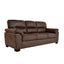 LLappuil 81" Mid-Century Modern Sofa, 3 Seat Sofa Cloud Couch for Living Room, Foil Fabric Dark Brown