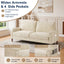 LLappuil 81" Corduroy Sofa, Comfy Loveseat Sofa Couch , Mid-Century Upholstered Couch for Living Room
