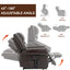 LLappuil Lift Power Recliner Chair, Dual Motor Massage Recliner Chair with Heat, Genuine Leather Nursery Glider Rocker Recliner Chair for Living Room, Bedroom Brown