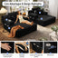 LLappuil 2 Piece Chaise Lounge Chair Indoor, Corduroy Boneless Sofa Bed, Deep Seat Sleeper Couch Reading Chairs, Cloud Sofas Couches for Living Room, No Assembly Required Black