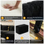LLappuil Pull Out Sofa Bed King Size, 89" Chesterfield Sofa Convertible Sleeper Sofa Bed, Velvet 3-Seater Sofa with Movable Ottoman for Living Room Black