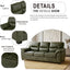 LLappuil 81" Mid-Century Modern Sofa, 3 Seat Sofa Cloud Couch for Living Room, Foil Fabric Green