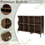 LLappuil 8 Cube Bookcase, Horizontal Bookshelf, 2-Tier Wooden Storage Cabinet for for Living Room, Bedroom, Home Office