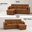 LLappuil 83" Sectional Sofa, Compact Sectional Couch with Reversible Storage Chaise, Breathable Foil Fabric Sofa Couch Convertible Sofa Bed with Cup Holder for Lving Room