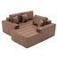 LLappuil 108" Sectional Sofa, Modular Sectional Couch with Left Chaise, Deep Seat Faux Leather Cloud Sofa for Living Room