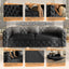 LLappuil 89" Faux Leather Chesterfield Sofa, Oversized Pull Out Sofa Bed King Size, Loveseat Sofa Couch Convertible Sofa Bed for Living Room Black