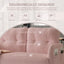 LLappuil Loveseat Sofa, 47" Small Couch, Love Seat Corduroy Sofa Couch for Compact Space Pink