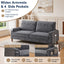 LLappuil 81" Chenille Sofa, Comfy Loveseat Sofa Couch , Mid-Century Upholstered Couch for Living Room