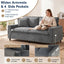 LLappuil 59" Loveseat Sofa, Small Living Room 2 Seat Sofa Couch, Chenille Cloud Sofa Couch for Apartment, Compact Space Gray