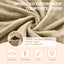 LLappuil 5 Feet Bean Bag Chair, Lazy Sofa Chair for Adults, Memory Foam Bean Bag Chairs with Filler Included for Living Room Bedroom Khaki