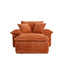 LLappuil 50" Accent Chair with Ottoman, Oversized Living Room Chair, Corduroy Deep Seat Reading Single Sofa Chair, No Need Assemble