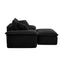 LLappuil 50" Accent Chair with Ottoman, Oversized Living Room Chair, Corduroy Deep Seat Reading Single Sofa Chair, No Need Assemble