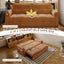 LLappuil 73" Pull Out Sofa Bed Queen Size, Loveseat Sofa Convertible Sleeper Sofa Bed, Corduroy Sofa Couch for Living Room Orange