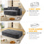 LLappuil 79" Futon Sofa Bed, Boneless Sofa Convertible Sofa Bed Full Size, Corduroy Loveseat Floor Sofa Couch for Living Room