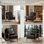 LLappuil Accent Chair, Mid-Century Modern Reading Single Sofa Chair for Living Room, Foil Fabric
