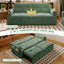 LLappuil 73" Pull Out Sofa Bed Queen Size, Loveseat Sofa Convertible Sleeper Sofa Bed, Corduroy Sofa Couch for Living Room Green