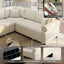 LLappuil Sectional Sofa, Pull Out Sofa Bed King Size, 5 Seat Chenille Sofa Couch Convertible Sleeper Sofa Bed for Living Room Beige