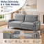LLappuil 81" Chenille Sofa, Comfy Loveseat Sofa Couch , Mid-Century Upholstered Couch for Living Room