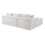 LLappuil Sectional Sofa, 106" U Shaped Modular Sectional Couch with Left Chaise, Cloud Courduroy Sofa Couch with Movable Ottoman for Living Room White