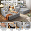 LLappuil 2 Piece Chaise Lounge Chair Indoor, Corduroy Boneless Sofa Bed, Deep Seat Sleeper Couch Reading Chairs, Cloud Sofas Couches for Living Room, No Assembly Required Light Gray