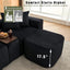 LLappuil Modular Sectional Sofa, 138" Oversized Sectional Couch Wiht USB & Wireless Charge, 6 Seat Corduroy Sofa Couch with Coffee Table Board for Living Room Black