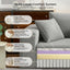 LLappuil 94" Boneless Couch, Corduroy 3 Seat Sofa, Deep Seat Cloud Sofa Couch for Living Room