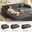 LLappuil Pull Out Sofa Bed King Size, Loveseat Sofa Covertible Sofa Bed, Chenille Sofa Couch with USB Port, Side Pocket for Living Room