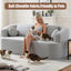 LLappuil 67" Loveseat Sofa, Chenille Boneless Sofa Couch for Living Room, No Need Assemble Gray