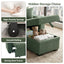 LLappuil Sectional Sofa, 71" Sectional Couch Convertible Sofa Bed, Pull Out Sofa Bed Full Size with Storage Chaise for Living Room, Linen Green