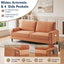 LLappuil 81" Chenille Sofa, Comfy Loveseat Sofa Couch , Mid-Century Upholstered Couch for Living Room