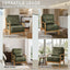 LLappuil Accent Chair, Mid-Century Modern Reading Single Sofa Chair for Living Room, Foil Fabric