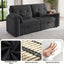 LLappuil 82" Loveseat Sofa, Pull Out Sofa Bed Queen Size, Chenille Sofa Couch with 270° Swivel Side Table, USB & Type-c Charging Port fr Living Room Black
