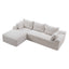 LLappuil 106" Sectional Sofa, Modular Sectional Couch with Right Chaise, Deep Seat Corduroy Cloud Sofa for Living Room