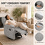 LLappuil Recliner Chair, 360° Swivel Reclining Chair, Manual Nursery Glider Rocker Recliner Chair for Living Room, Corduroy Beige