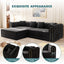 LLappuil Modular Sectional Sofa, Oversized Floor Sofa Convertible Sleeper Sofa Bed King Size, Velvet 3 Seater Sofa with Movable Ottoman for Living Room