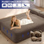 LLappuil Futon Sofa Bed, 79" Loveseat Sofa Convertible Sofa Bed Queen Size, Corduroy Sofa Couch for Living Room Camel