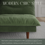 LLappuil 71" Corduroy Futon Convertible Sofa Bed, Loveseat Sleeper Sofa Couch for Living Room Apartment Green