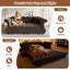 LLappuil 84" Pull Out Sofa Bed Queen Size, Oversized Chesterfield Velvet Sofa with Flower Tufting, Loveseat Sofa Couch Convertible Sofa Bed for Living Room Brown
