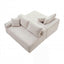 LLappuil Sectional Sofa, 94.5" U Shaped Modular Sectional Couch with Left Chaise, Cloud Courduroy Sofa Couch with Movable Ottoman for Living Room White
