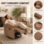 LLappuil Recliner Chair, 360° Swivel Reclining Chair, Manual Nursery Glider Rocker Recliner Chair for Living Room, Corduroy Beige