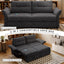 LLappuil Pull Out Sofa Bed Queen Size, Loveseat Sofa Convertible Sleeper Sofa Bed, Velvet Sofa Couch with Adjustbale Armrest, USB Charging Port for Living Room Gray