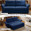 LLappuil Pull Out Sofa Bed Queen Size, Loveseat Sofa Convertible Sleeper Sofa Bed, Velvet Sofa Couch with Adjustbale Armrest, USB Charging Port for Living Room Blue