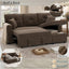 LLappuil 71" Sectional Sofa, Sectional Couch with Pull Out Sofa Bed Twin Size, Convertible Sofa Bed with Storage Chaise for Living Room, Compact Space, Polyester Fabric Brown