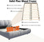LLappuil Upholstered Platform Bed King Size, Oversized Wood Bed Frame with Padded Backrest Gray