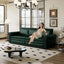 LLappuil King Size Pull Out Sofa Bed, Oversized Loveseat Sofa Convertible Sleeper Sofa Bed, Faux Leather Sofa Couch for Living Room Apartment Green