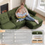 LLappuil 69" Loveseat Sofa, Modular Sectional Couch with Movable Ottoman, Cloud Chenille Sofa Couch for Living Room