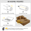 LLappuil Chaise Lounge Chair Indoor, Corduroy Boneless Sofa Bed, Deep Seat Sleeper Couch Reading Chairs, Cloud Sofas Couches for Living Room, No Assembly Required Camel